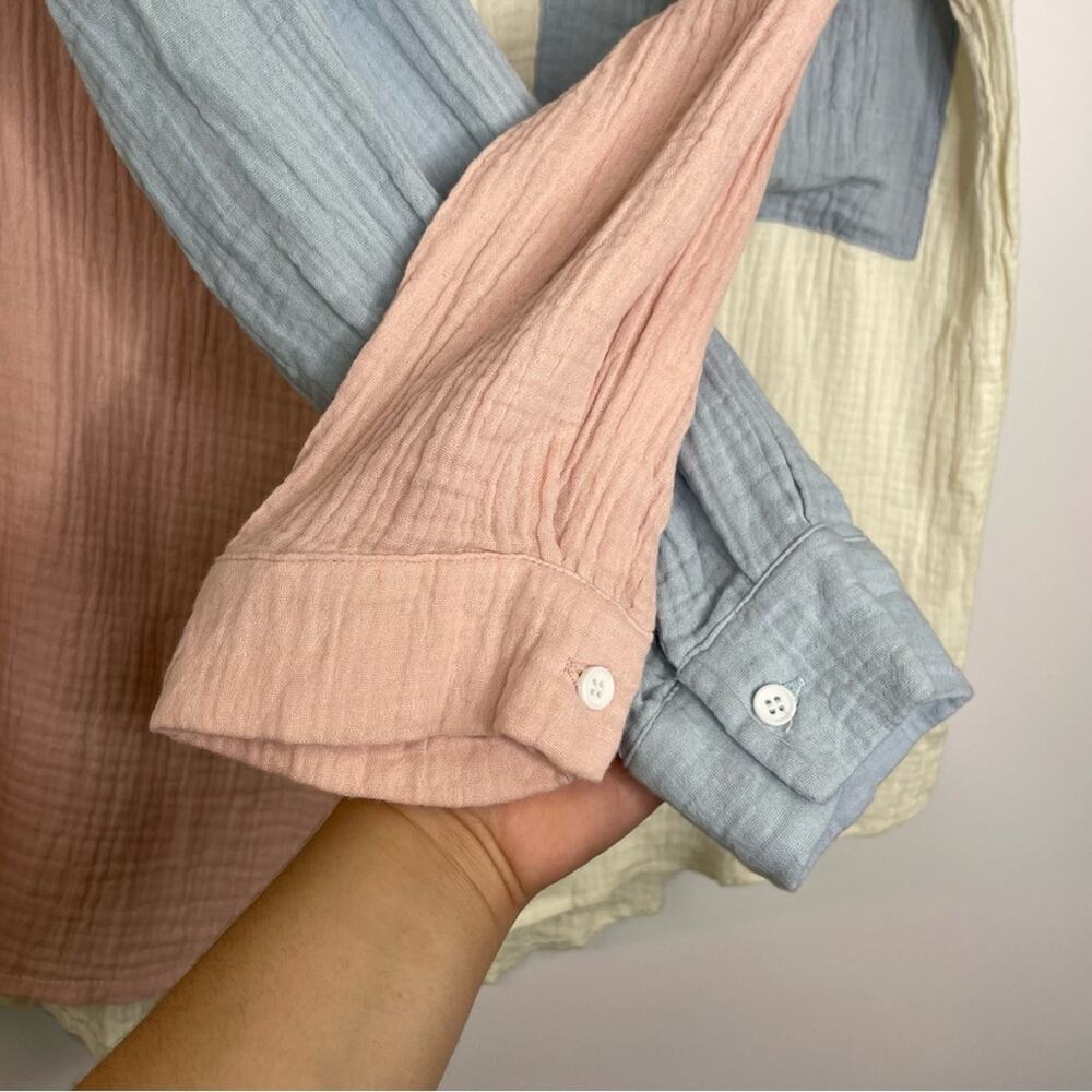 Unbranded Oversized Button Down Long Sleeve Paste… - image 4